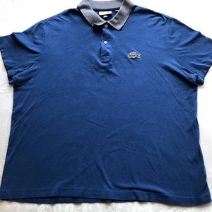 Lacoste Regular-Fit Blue Dress Polo Shirt Men’s Size 3XL Short Sleeve Casual Top